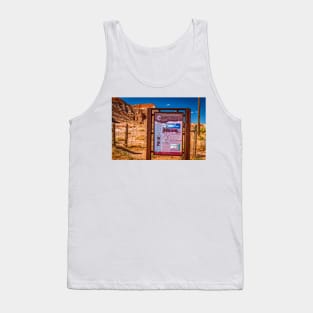 Toadstool Trail Entrance Sign Tank Top